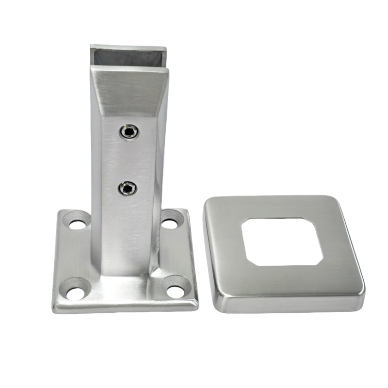 MeetStars 160mm Height 12MM Glass Railing Handrail Bracket Satin Brushed Silver 304 316 Stainless Steel Glass Spigots