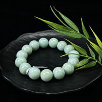 Natürliches Burmesisches Jadeite-Armband der Klasse A mit Runden Perlen, Hochwertiges Jadeite-Armband für Damen (mit NGTC-Zertifikat)