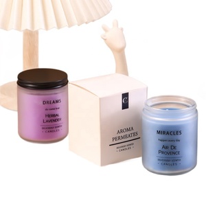 Bougie parfumée artisanale de luxe pour chambre à coucher, mélange de cire de soja naturelle, huiles essentielles, aromathérapie, sans fumée, dans un bocal en verre, pour la maison - Product Image 6