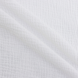 C3012 Cuộn Bán Buôn Màu Trắng 100% Bông 2 Lớp Muslin Cát Rửa Sạch Crinkle Dệt Vải Đôi Gạc Quấn Vải - Product Image 3