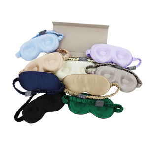 Masque de sommeil en soie 3D contourné de luxe, 19 mm, best-seller 2026, étiquette personnalisée, confortable, OEKO-TEX 100, masque pour les yeux en soie de mûrier - Product Image 1