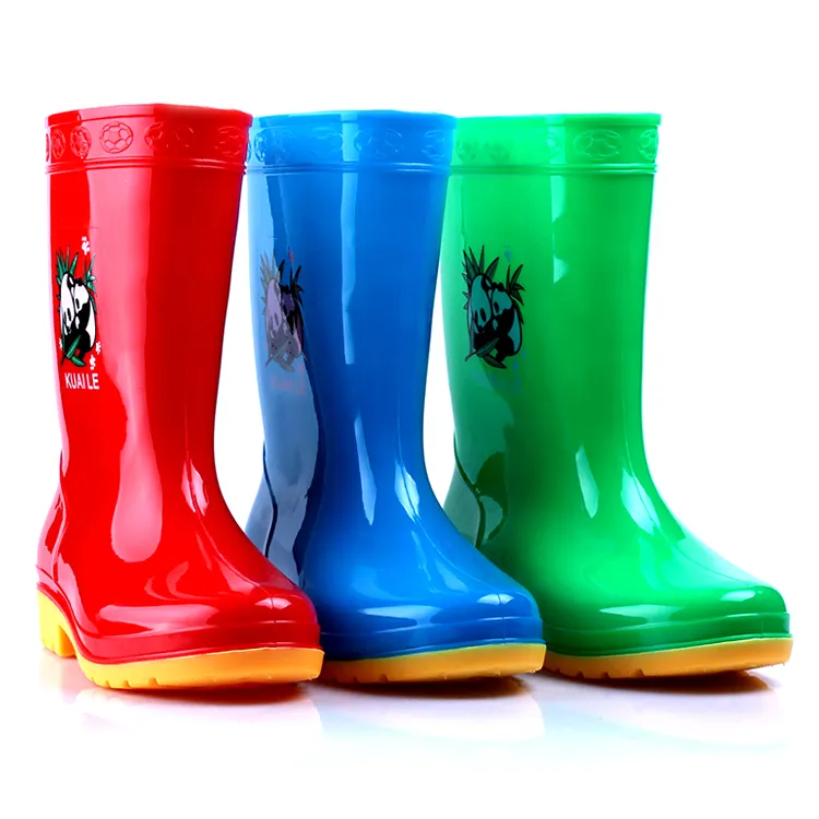 फैक्टरी मूल्य बच्चे पीवीसी बारिश जूते थोक निविड़ अंधकार बच्चों के Gumboots बच्चों को बारिश जूते