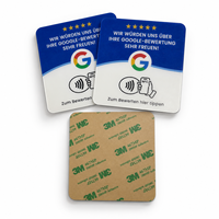 Enseigne en acrylique sur support NFC Google Review de bureau personnalisé avec code QR pour table de réception de restaurant et de boutique