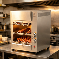 Machine à rôtir brésilienne commerciale Libermann à 8 broches, barbecue électrique à rotation automatique, four rotatif pour viande