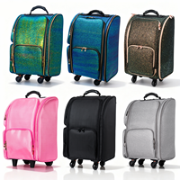 Valise de Barbier Professionnelle en Nylon Certifiée FSC, Vente en Gros Usine, Fermeture Éclair Durable pour Sacs de Maquillage et Cosmétiques en PVC Séparés