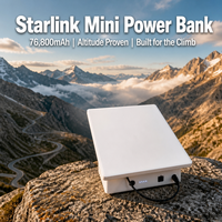 Batterie Li-Polymère pour Starlink Mini 76800mAh, alimentation portable avec protection IP65, sortie USB-C PD 65W et DC 21V