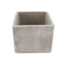 Pot de fleurs en ciment de forme ovale classique fait à la main par une usine chinoise pour une utilisation en intérieur/extérieur et en jardin, origine Fujian