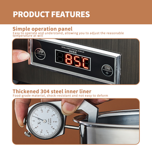 ผู้ชนะหม้อซุปไฟฟ้า10L ซุปบุฟเฟ่ต์สแตนเลสทรงสี่เหลี่ยมสำหรับงานเชิงพาณิชย์หม้อต้มน้ำซุปและสต็อกสำหรับ<span class=keywords><strong>ร้าน</strong></span>อาหารโรงแรม - Product Image 6