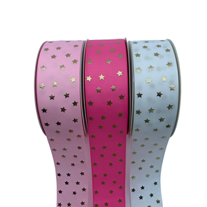 Cintas de Grosgrain de Poliéster Personalizadas con Varias Opciones de Color y Estrellas Holográficas para Decoraciones de Fiestas y Horquillas para el Cabello - Product Image 2