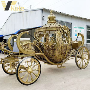 Chariot de chevaux antique élégant pour locations de fêtes à thème, calèche électrique romantique pour mariages et visites de châteaux - Product Image 2