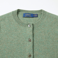 Cardigan de luxe en mélange de laine et de cachemire à 70 % pour femme, élégant, avec boutons perlés, pull tricoté, design court et court, haut chaud en laine