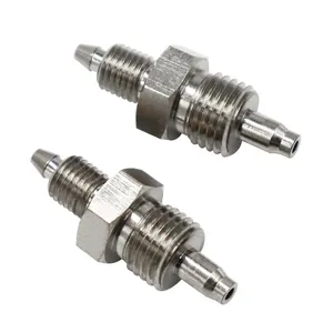 Custom CNC turning Aluminum brass Stainless Steel bolts connector Nut shells used for piezo switches