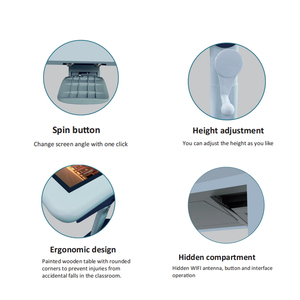 Poling meja sentuh edukasi layar sentuh, Android 32 "Tampilan LCD 20poin dengan tinggi dapat diatur - Product Image 6