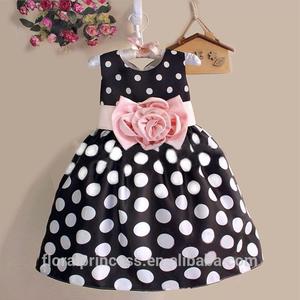 Caldo di Vendita di Estate Super-ragazze di Fiore abiti per il partito e la cerimonia nuziale Dot stampa Bambini Della Principessa di Modo del Vestito <span class=keywords><strong>abbigliamento</strong></span> Per Bambini - Product Image 1