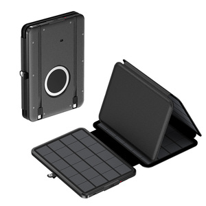 Charge rapide 22,5 W 5 V 20000 mAh, <span class=keywords><strong>batterie</strong></span> solaire pliable en 3 parties avec câbles intégrés pour téléphone portable, panneaux solaires portables d'extérieur - Product Image 1