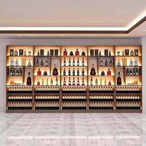 Moderno Mueble Bar para Vinos de Madera para Comedor, Hotel u Hogar, para Sala de Estar, Vestíbulo o Bodega - Product Image 1