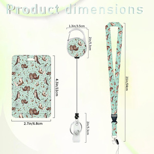 Spot marine life scroll with back clip, bus <b>card</b> <b>holder</b>, campus meal <b>card</b> <b>holder</b> with security buckle, brand name <b>card</b>, keychain - Product Image 2