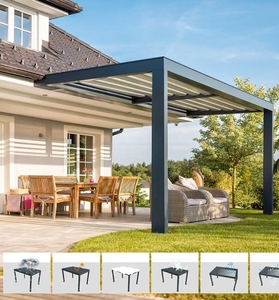 Pérgola eléctrica de aluminio personalizada para jardín, <span class=keywords><strong>cubierta</strong></span> de toldo con persianas para exteriores, característica impermeable, producto Gazebo para pabellón - Product Image 2