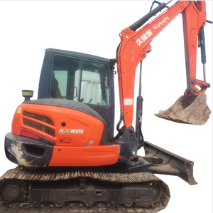Miniexcavadora KX165 de Segunda Mano, Original de Japón, Pintura Negra, 6 Toneladas, Excavadora Mediana, Orugas de Goma, Motor, Bomba de Engranajes 2024, Rodamientos - Product Image 1