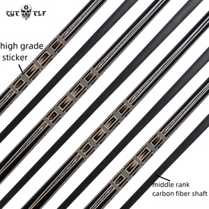 CUEELF 당구 선수를위한 메이플 우드 및 스테인리스 스틸 조인트가있는 CUEELF 고급 12.5mm 탄소 섬유 풀 큐 - Product Image 3
