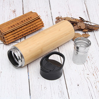 Vente en gros personnalisée de toutes sortes de tasses thermos en acier inoxydable (y compris décoration en bambou + filtre à thé + filtre)