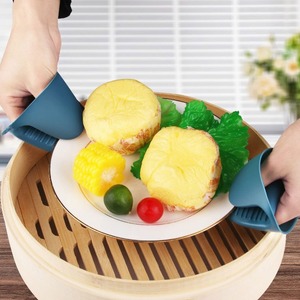 Lot de 3 pinces à bol en acier inoxydable pour cuisine, pinces de préhension pour bols, assiettes et casseroles, ensemble de pinces à bol en silicone pour la cuisson - Product Image 4