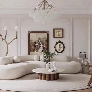 طاولة قهوة مستديرة حديثة على الطراز الأوروبي قاعدة خشبية عالية الجودة مع رخام صناعي لغرفة المعيشة بسعر الجملة - Product Image 2