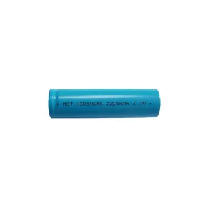 מכר גבוהה קיבולת ICR 18650 2200mah נטענת lipo 3.7V ליתיום יון סוללות תאים עבור אלחוטי רמקול led אורות