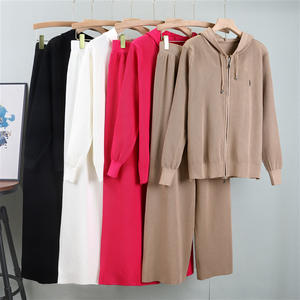 Set <span class=keywords><strong>Donna</strong></span> 2025 Antirughe <span class=keywords><strong>con</strong></span> <span class=keywords><strong>Cardigan</strong></span> <span class=keywords><strong>con</strong></span> <span class=keywords><strong>Cappuccio</strong></span> e Zip + Pantaloni a Gamba Larga, Completo Casual Autunnale a Maniche Lunghe di Lusso Due Pezzi Sportivo - Product Image 2