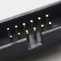 Échantillons gratuits 1.27mm espacement hauteur 4.9mm 5.5mm Positions 06-100pin double rangée PCB Board Box Header connecteur à Angle droit