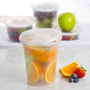 Contenants de stockage en plastique pour micro-ondes, étanches, avec couvercles hermétiques, boîte de 32 oz, récipient alimentaire - Product Image 2