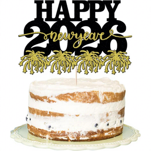 Decorazioni per Torte di Capodanno 2026 con Design a Fuochi d'Artificio per Feste <span class=keywords><strong>e</strong></span> Dessert, Decorazioni per il Festival di Primavera - Product Image 1