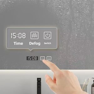 Venta Directa de Fábrica, Accesorios de <span class=keywords><strong>Baño</strong></span>, <span class=keywords><strong>Espejo</strong></span> de <span class=keywords><strong>Baño</strong></span> LED Inteligente, <span class=keywords><strong>Espejo</strong></span> de Pared sin Marco con Función Antivaho y Regulable, OEM/ODM - Product Image 5