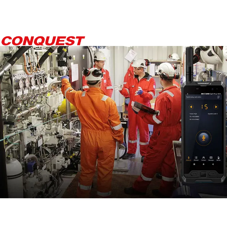 CONQUEST S19 6GB+128GB android NFC PDAF 48MP triple camera POC DMR walkie talkie rugged mobile phone RFID scanner smartphone POC