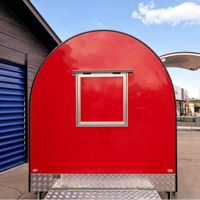 Camion-restaurant, remorque alimentaire, conteneur à pizza, camion à glace pilée avec tableau de menu LED, certifié CE, en fibre de verre et aluminium