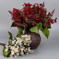 Bouquet floral artificiel rétro de 33 cm, prix de gros direct usine pour la planification d'événements, la décoration intérieure et les décorations de mariage et de fête