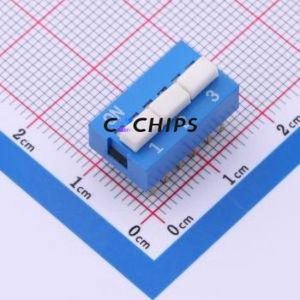SMWE-06B-TP DIP Switch Switch ( Number of Switch Sections: 3 )( Lead Spacing: 2.54mm )( Rated Current: 25mA ) - Product Image 1