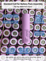 Batterie cylindrique lithium-ion 18650-35E NMC811 Cathode 500 cycles -25~60 45g pour l'électronique grand public et les outils électriques
