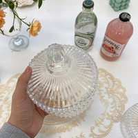 Bocaux à bougies en verre en gros avec couvercles, style yourte mongole transparente