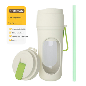 2025 nouveau Usb électrique en acier inoxydable fruits presse-agrumes tasse extracteur mélangeur jus fabricant Machine <span class=keywords><strong>Portable</strong></span> presse-agrumes avec paille - Product Image 2