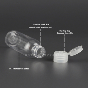 Dễ Dàng Mang Theo Ánh Sáng Trọng Lượng 60Ml 2Oz Nhỏ Nhỏ Vòng Chai Nhựa Rỗng Cho Dầu Gội Đầu Lotion Chai Với Leak-Proof Lật <span class=keywords><strong>Top</strong></span> <span class=keywords><strong>Cap</strong></span> - Product Image 3