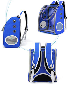 Oxford malzeme evcil hayvan taşıyıcı sırt çantası uzay kapsülü kabarcık kediler ve yavrular için fermuar kapatma ile şeffaf tasarım - Product Image 3