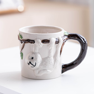 Taza Creativa Ecológica de Porcelana con Diseño de Tigre Pintado a Mano en 3D, Capacidad de 400 ml, Diseño Adorable - Product Image 4