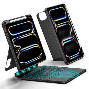 Estuche para Teclado retroiluminado inalámbrico giratorio de 360 grados con panel táctil múltiple para <span class=keywords><strong>iPad</strong></span> <span class=keywords><strong>Pro</strong></span> M4 M5 13 pulgadas - Product Image 1