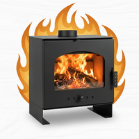 Cheminée autoportante à feu véritable, chauffage au bois pour la maison, style européen moderne, plaque en acier, pour salon intérieur