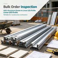 Profilé LED linéaire encastré en aluminium 6063, canal lumineux intégré fiable pour les entrepreneurs en construction
