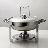 Ensemble de réchauds de buffet professionnels en acier inoxydable, alimentés au gaz, pour extérieur, avec chauffe-plat à alcool et chauffe-plat en bois