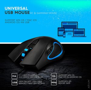 Chuột Chơi Game Có Dây AIKUN GX53,7 Phím, 4 Cấp Độ DPI Có Thể Điều Chỉnh, Đèn LED Thở Tròn 7 Màu, Dây Bện 1.8M - Product Image 6