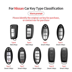Funda de llave universal de TPU de alta calidad con cadena para Nissan Sylphy Teana Qashqai, disponible al por mayor de fábrica. - Product Image 2