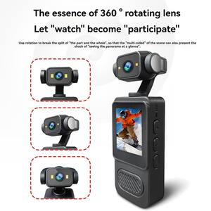 Nouvelle caméra portable HD 1080P avec rotation horizontale à 180 degrés, prend en charge la fréquence d'images 4K, caméra d'action - Product Image 5